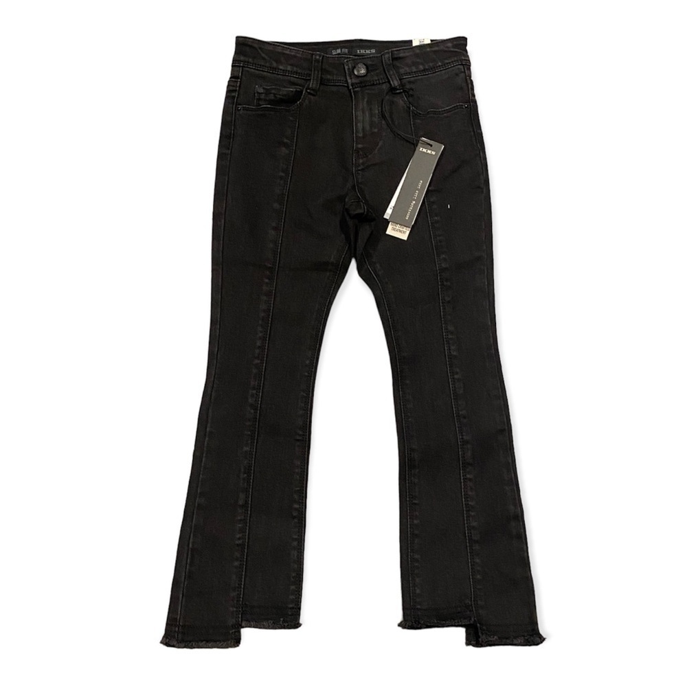 IKKS Girls Slim Straight Leg Jeans Faded Black